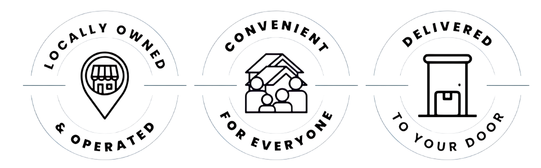Locally owned and operated. Convenient for everyone. Delivered to your door.